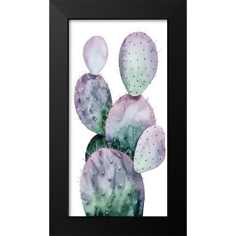 Purple Cactus II Black Modern Wood Framed Art Print by Popp, Grace