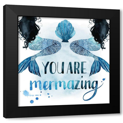 Sea Lovers III Black Modern Wood Framed Art Print by Popp, Grace