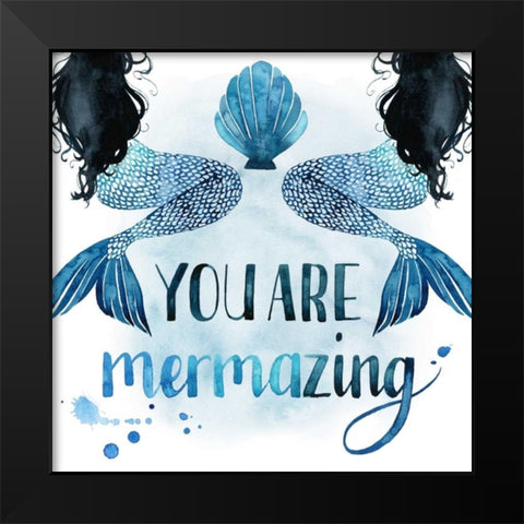 Sea Lovers III Black Modern Wood Framed Art Print by Popp, Grace