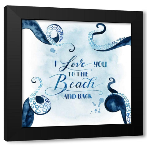 Sea Lovers IV Black Modern Wood Framed Art Print by Popp, Grace