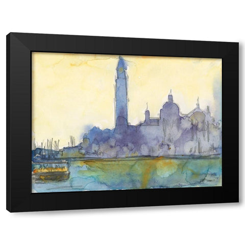 Custom Venice Watercolors VI Black Modern Wood Framed Art Print by Dixon, Samuel
