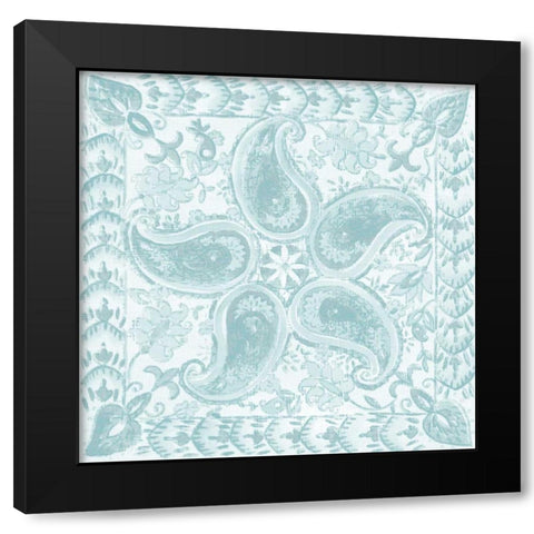 Spa Batik Rosette III Black Modern Wood Framed Art Print with Double Matting by Zarris, Chariklia