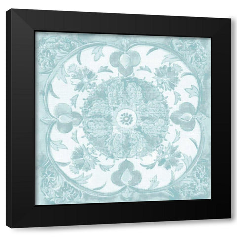 Spa Batik Rosette IV Black Modern Wood Framed Art Print with Double Matting by Zarris, Chariklia