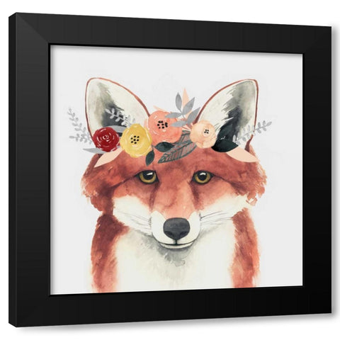 Flower Crown Forester IV Black Modern Wood Framed Art Print with Double Matting by Popp, Grace