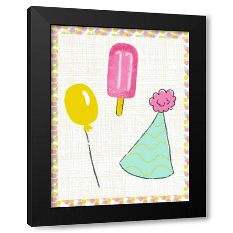 Pop Party I Black Modern Wood Framed Art Print with Double Matting by Zarris, Chariklia