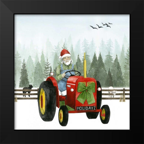 Country Santa I Black Modern Wood Framed Art Print by Popp, Grace