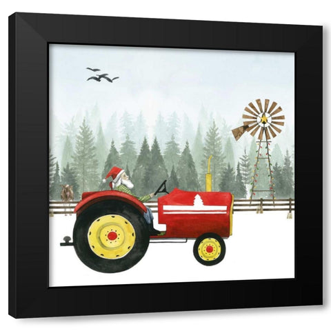 Country Santa II Black Modern Wood Framed Art Print by Popp, Grace