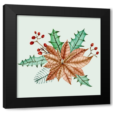 Christmas Wish I Black Modern Wood Framed Art Print with Double Matting by Wang, Melissa