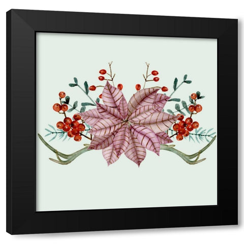 Christmas Wish II Black Modern Wood Framed Art Print with Double Matting by Wang, Melissa