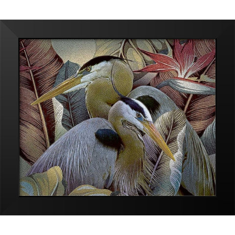 Two to Tango Black Modern Wood Framed Art Print by Hunziker, Steve