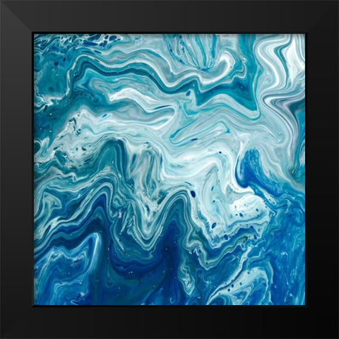Indigo Minerals I Black Modern Wood Framed Art Print by Fagalde, Jarman