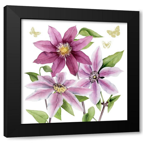 Clematis Climb I Black Modern Wood Framed Art Print by Popp, Grace
