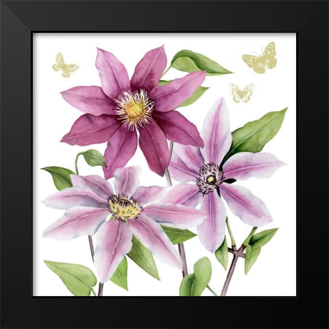 Clematis Climb I Black Modern Wood Framed Art Print by Popp, Grace