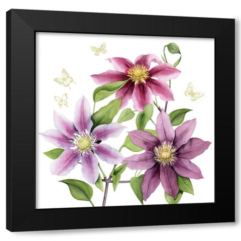 Clematis Climb II Black Modern Wood Framed Art Print by Popp, Grace
