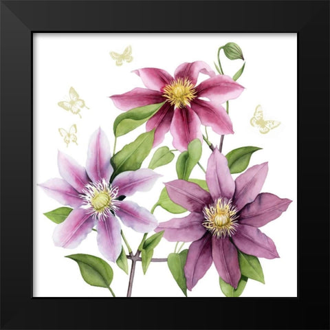 Clematis Climb II Black Modern Wood Framed Art Print by Popp, Grace