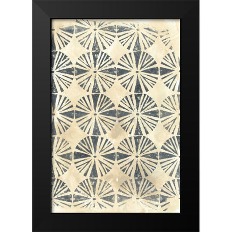 Ancient Textile I Black Modern Wood Framed Art Print by Vess, June Erica