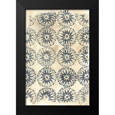 Ancient Textile II Black Modern Wood Framed Art Print by Vess, June Erica