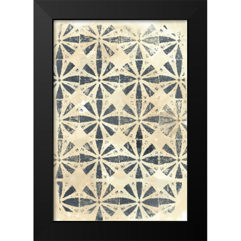 Ancient Textile III Black Modern Wood Framed Art Print by Vess, June Erica