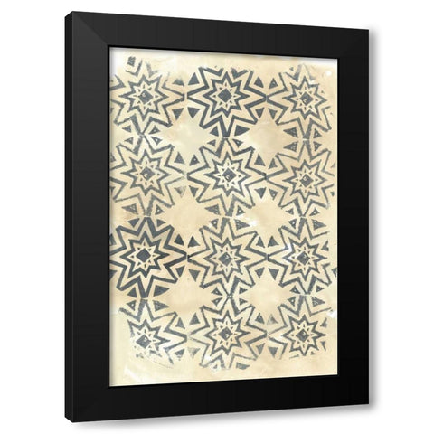 Ancient Textile IV Black Modern Wood Framed Art Print by Vess, June Erica
