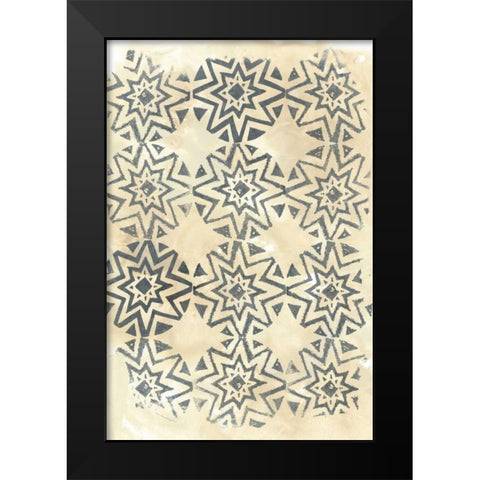 Ancient Textile IV Black Modern Wood Framed Art Print by Vess, June Erica