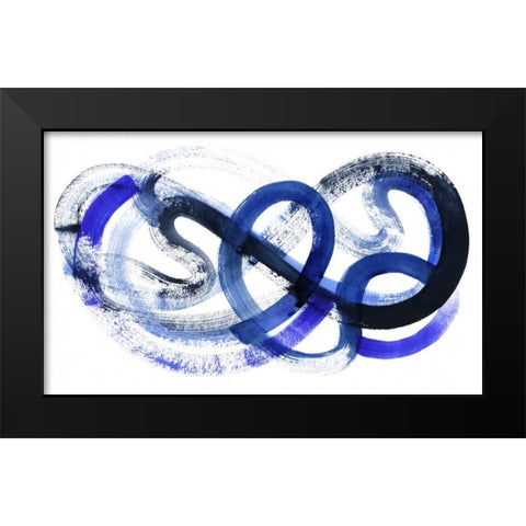Blue Kinesis II Black Modern Wood Framed Art Print by Popp, Grace