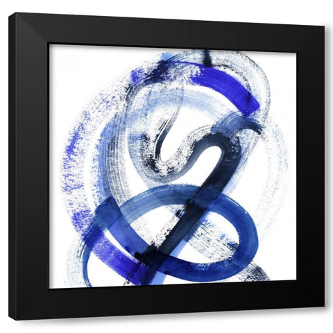 Blue Kinesis III Black Modern Wood Framed Art Print by Popp, Grace