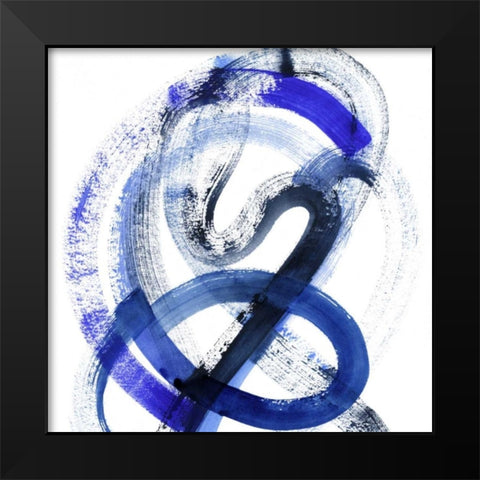 Blue Kinesis III Black Modern Wood Framed Art Print by Popp, Grace
