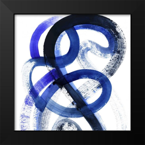 Blue Kinesis VI Black Modern Wood Framed Art Print by Popp, Grace