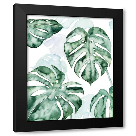 Split Leaf I Black Modern Wood Framed Art Print with Double Matting by Popp, Grace