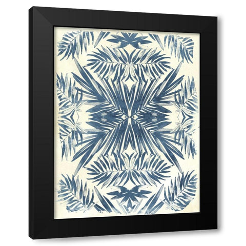 Tropical Kaleidoscope II Black Modern Wood Framed Art Print with Double Matting by Vess, June Erica