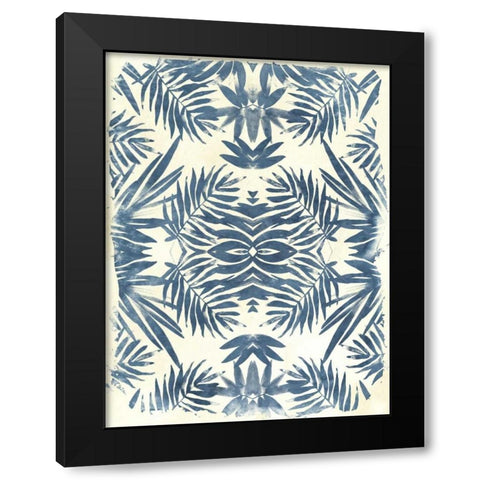 Tropical Kaleidoscope III Black Modern Wood Framed Art Print with Double Matting by Vess, June Erica