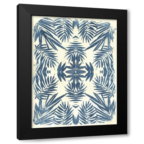Tropical Kaleidoscope IV Black Modern Wood Framed Art Print by Vess, June Erica
