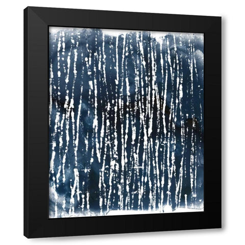 Indigo Ink Motif III Black Modern Wood Framed Art Print with Double Matting by Vess, June Erica