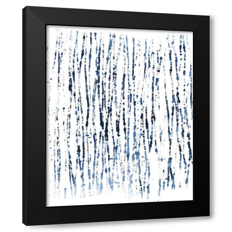 Indigo Ink Motif V Black Modern Wood Framed Art Print with Double Matting by Vess, June Erica