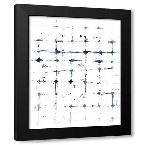 Indigo Ink Motif VII Black Modern Wood Framed Art Print with Double Matting by Vess, June Erica