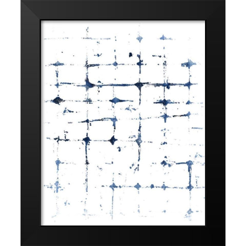 Indigo Ink Motif VII Black Modern Wood Framed Art Print by Vess, June Erica