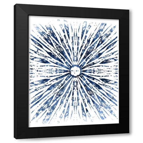 Indigo Ink Motif VIII Black Modern Wood Framed Art Print with Double Matting by Vess, June Erica