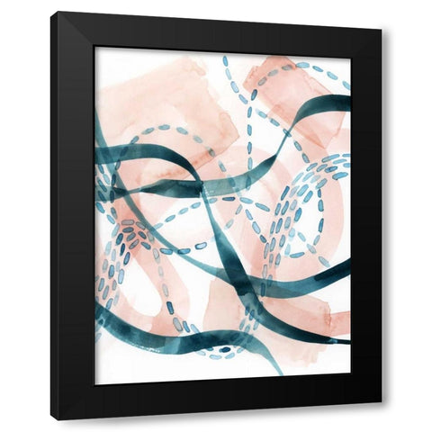 Ripple Flux II Black Modern Wood Framed Art Print with Double Matting by Popp, Grace