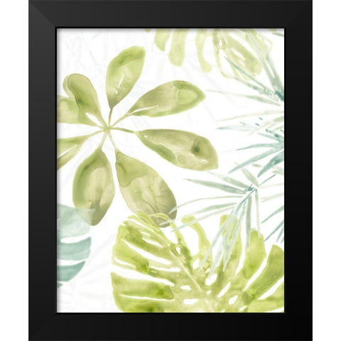 Island Medley II Black Modern Wood Framed Art Print by Vess, June Erica