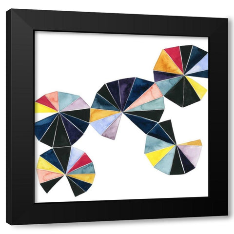 Pinwheel Bright I Black Modern Wood Framed Art Print with Double Matting by Popp, Grace