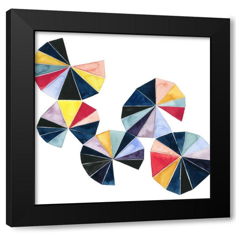 Pinwheel Bright II Black Modern Wood Framed Art Print by Popp, Grace