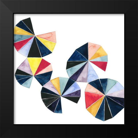 Pinwheel Bright II Black Modern Wood Framed Art Print by Popp, Grace