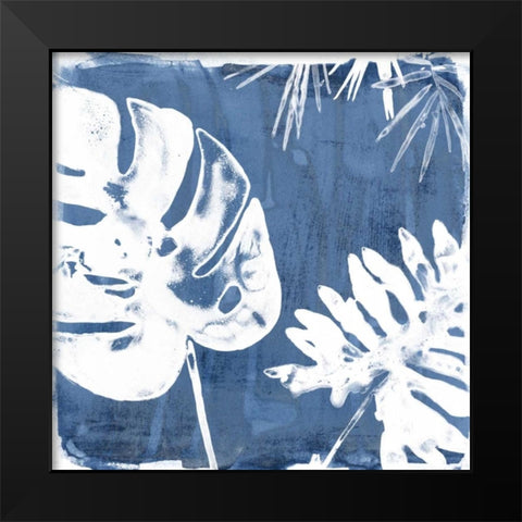 Tropical Indigo Impressions I Black Modern Wood Framed Art Print by Vess, June Erica