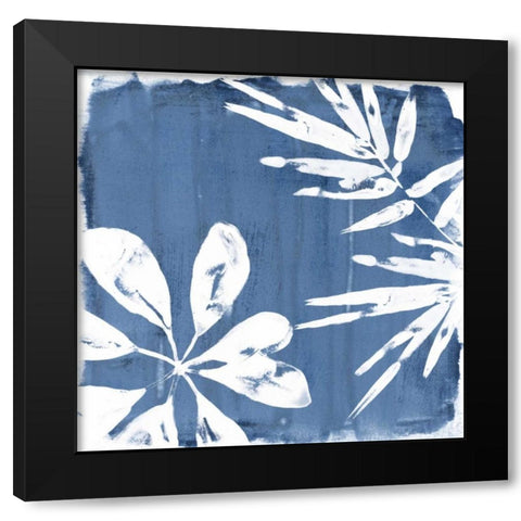 Tropical Indigo Impressions III Black Modern Wood Framed Art Print by Vess, June Erica