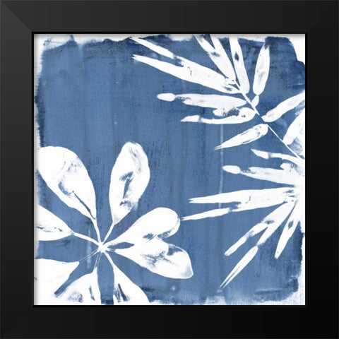 Tropical Indigo Impressions III Black Modern Wood Framed Art Print by Vess, June Erica