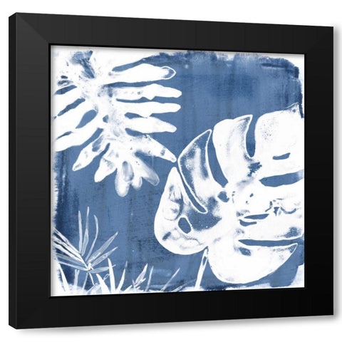 Tropical Indigo Impressions IV Black Modern Wood Framed Art Print with Double Matting by Vess, June Erica