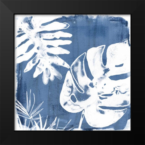 Tropical Indigo Impressions IV Black Modern Wood Framed Art Print by Vess, June Erica