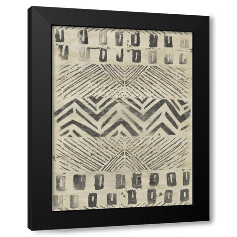 Pattern Bazaar II Black Modern Wood Framed Art Print by Vess, June Erica