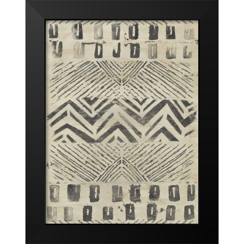 Pattern Bazaar II Black Modern Wood Framed Art Print by Vess, June Erica