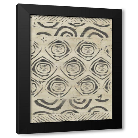Pattern Bazaar VI Black Modern Wood Framed Art Print with Double Matting by Vess, June Erica